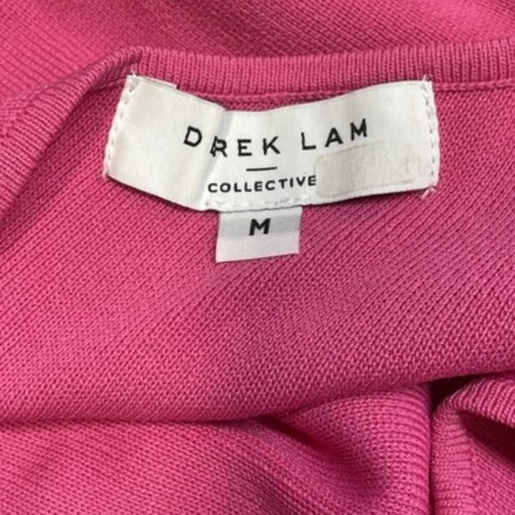 NEW DEREK LAM Women's Dress One Shoulder Midi Size M Pink - Picture 5 of 6